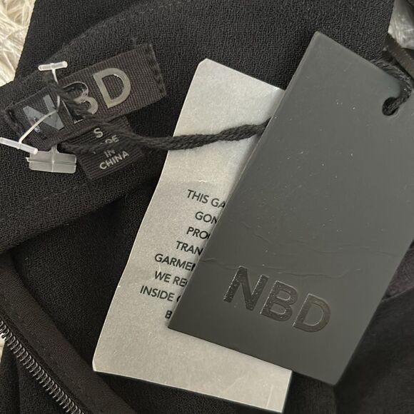 NWT NBD Carlota Corset Bodice Off Shoulder Cutout Back Mini Dress in Black sz S - Picture 11 of 12